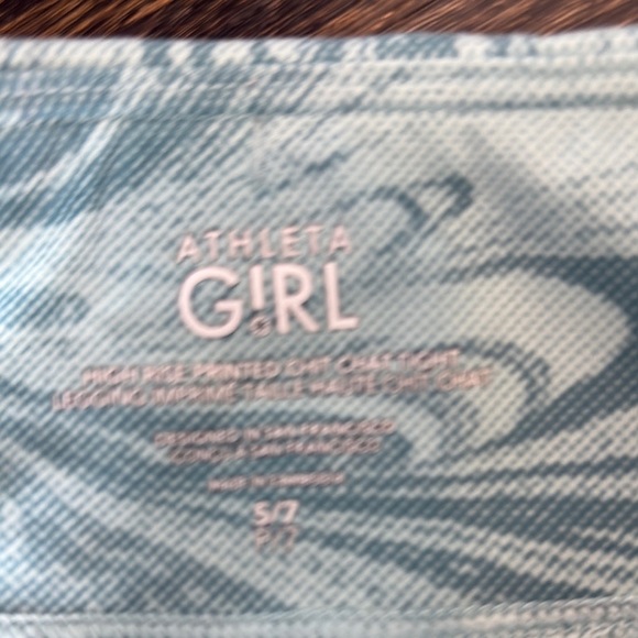 Stylish Blue Kids Leggings by Athleta Girl  (size 7) - Picture 3 of 5